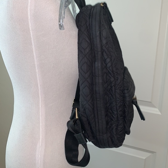 TORY BURCH GORGEOUS JET BLACK QUILTED BACKPACK - Picture 4 of 11